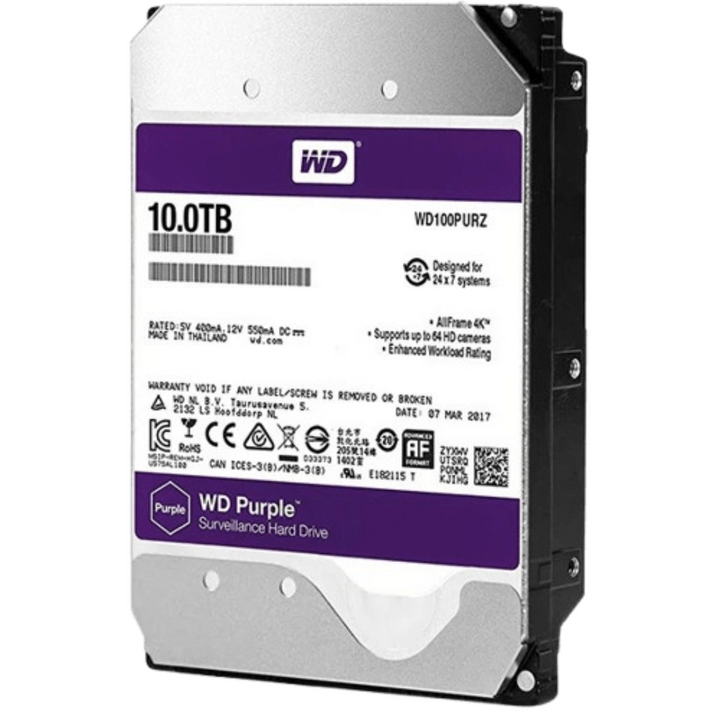 10TB Hard Disk Drive WD Purple Surveillance