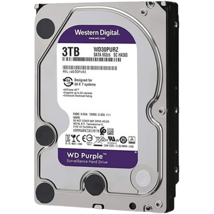 3TB Hard Disk Drive WD Purple Surveillance